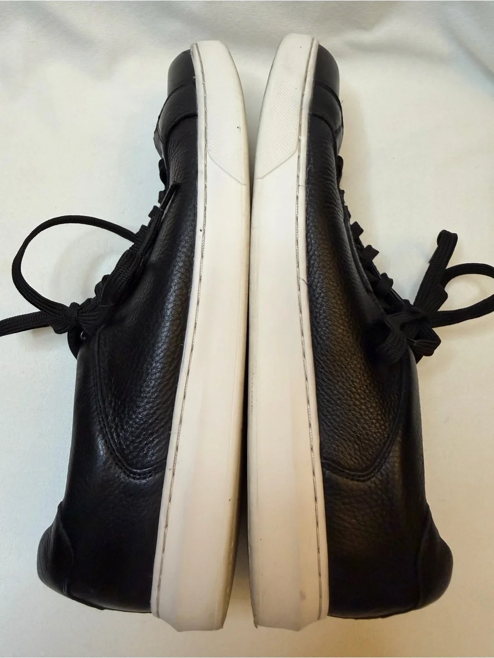 Kenneth Cole Men's Sz 9.5 Black Pebbled Leather Low Top Casual Cupsole Sneakers